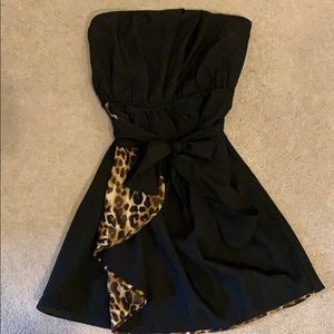 Black strapless Express dress